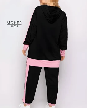 ست هودی و شلوار زنانه اسپورتی سایز بزرگ