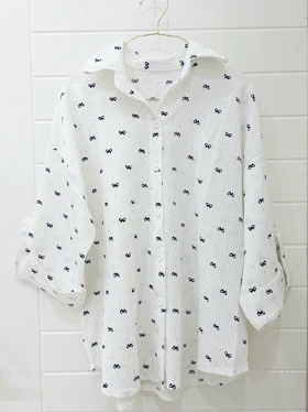 شومیز ساده طرح پاپیون ریز کد11