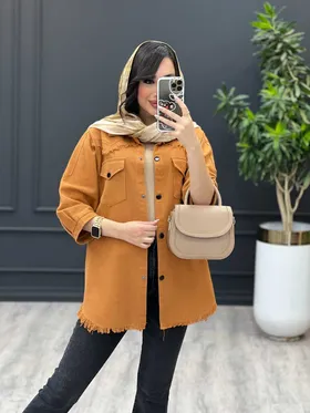 مانتو شومیزی دوجیب ریش دار