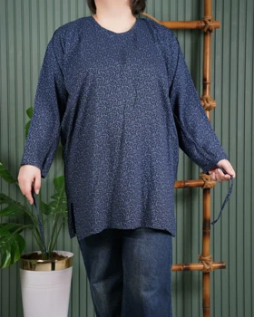 تونیک جلو بسته مادربزرگی 7447 (سرمه ای)