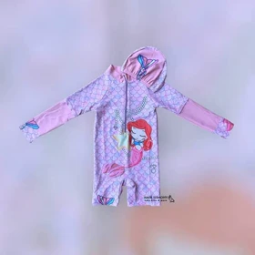 مایو سرهمی دخترانه طرح پری دریایی