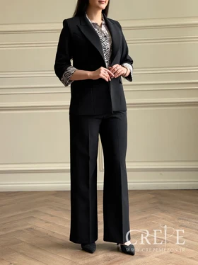 ست سه تیکه کت شلوار آستین پاکتی