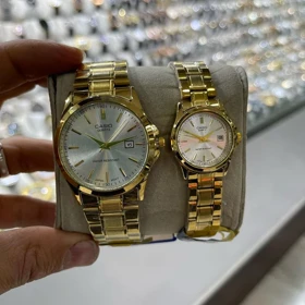 ساعت ست زنانه و مردانه کاسیو کلاسیک CL9124 طلایی صفحه سفید