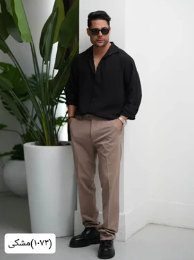 پیراهن مردانه راه راه ریز تنسل1073