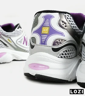 کفش کتانی مردانه و زنانه سفید مشکی بنفش NEW BALANCE 1064 V.2