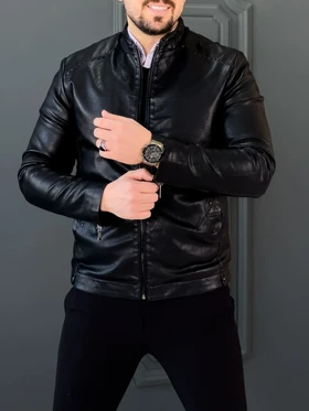 کت چرم 6322 مشکی
