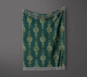 شال مبل ریش دار sofa shawl 346