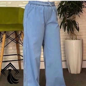 شلوار بگ زنانه جین کاغذی کیفیت عالی