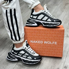 کتانی اسپرت مردانه مدل نیکد ولف NAKED WOLF رنگ سفید