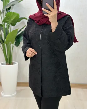 B977- مانتو کتی ژاکارد