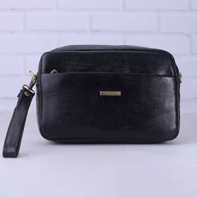 شوز بگ چرم چرمسال طرح پوست مار 921B (مشکی)
