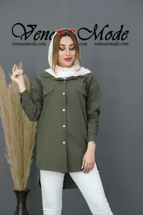 مانتو لینن جلو دکمه