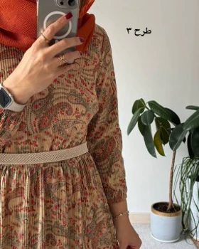 مانتو پیراهن پلیسه گلناز