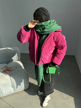 کاپشن بادکنکی جیب لوزی
