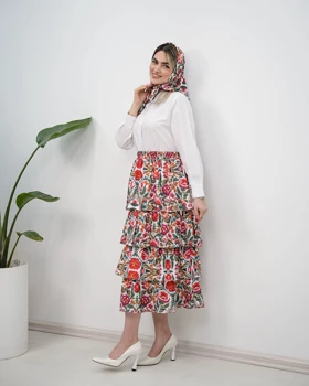 ست اسکارف دار گل‌دار