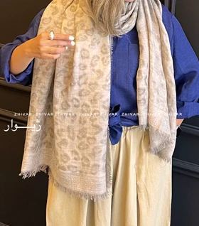 شال لینن پلنگی شاین