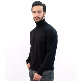 پلیور بافت یقه اسکی اسلیم فیت مردانه - 03252356