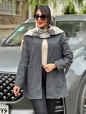 پالتو کتی جلو برش‌دار