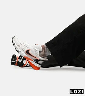 کفش کتانی مردانه و زنانه سفید مشکی نارنجی Nike cushlon