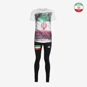ست تیشرت و شلوار زنانه Adidas طرح Iran
