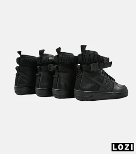 کتانی ساق‌دار زنانه و مردانه مشکی NIKE AIRFORCE AF1