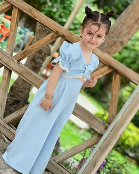 کراپ و شلوار بچگانه مدل نسیم