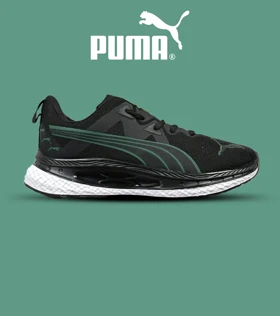 کفش کتانی ورزشی مردانه مشکی سبز PUMA مدل 5072