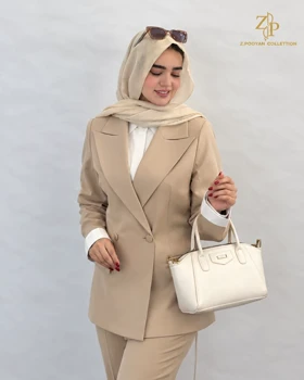 کت تک زنانه کرپ کالین