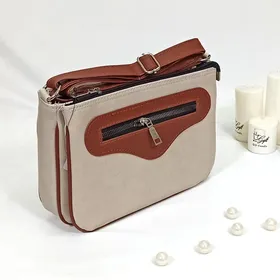 کیف مسنجر لاتیک رنگ کرم