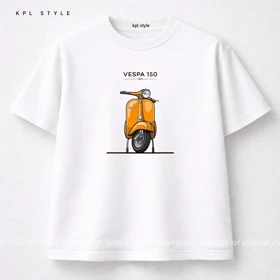 تیشرت باکسی طرح وسپا 100٪ پنبه گرم بالا | کد 1389