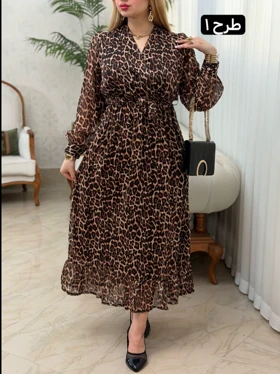 پیراهن حریر پایین چین 3760