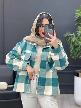 کت چهارخونه دو جیب