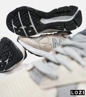 کفش کتانی کرم طوسی NEW BALANCE 990