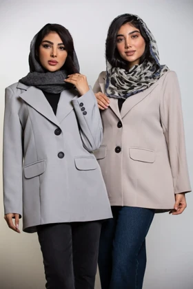 کت زنانه بزایاق دو دکمه