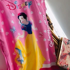 پیراهن زنانه کوتاه نخی وارداتی طرح سفید برفی