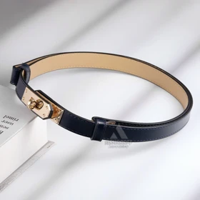 کمربند زنانه هرمس Hermes Kelly Leather Belt BL197 (سورمهای)