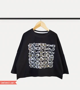 کراپ مشکی طرح گربه