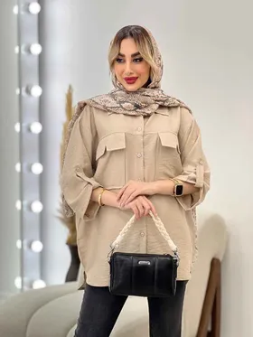 مانتو کرسپو جیب چاک‌دار
