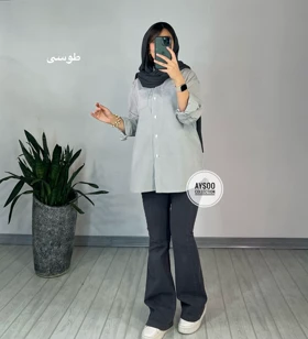 مانتو راه راه سنجاقک(ایراد دار)