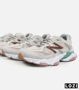 کفش کتانی بزرگ پا طوسی گلبهی NEW BALANCE 9060