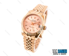 ساعت رولکس زنانه رزگلد Date just مدل Rolex-1587-L