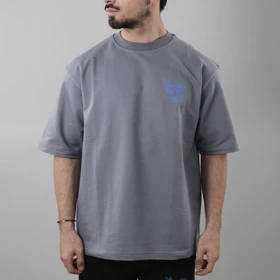 تیشرت باکسی اسپرت ایران مدل Light of Hope-4M1308 طوسی روشن