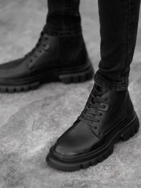 بوت چرم طبیعی تک زیپ کد sho179