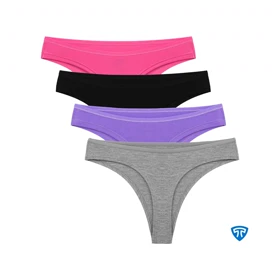 شورت زنانه ضدحساسیت مودال تاپیک بسته 4 عددی رنگی مدل پرنیا