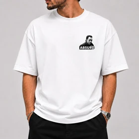 تیشرت قواره باکسی طرح آلبر کامو Absurd - کالکشن مرداد زد پوش
