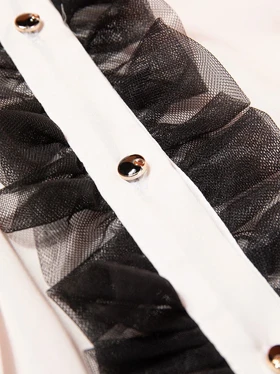 شومیز زنانه آستین بلند ساتن مجلسی یقه کرواتی 30101