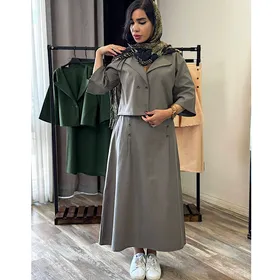 کت و دامن کتان بارانی