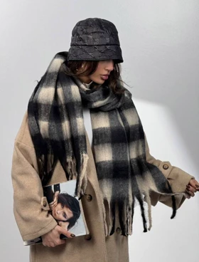 بیگ اسکارف چهارخونه مایلی کد 400