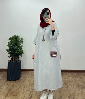 مانتو کفتان بلند لینن الناز 4