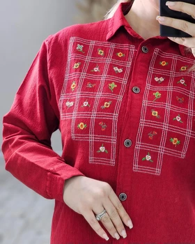مانتو الیاف گلدوزی